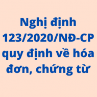 Nghị định 123/2020/NĐ-CP về hóa đơn điện tử